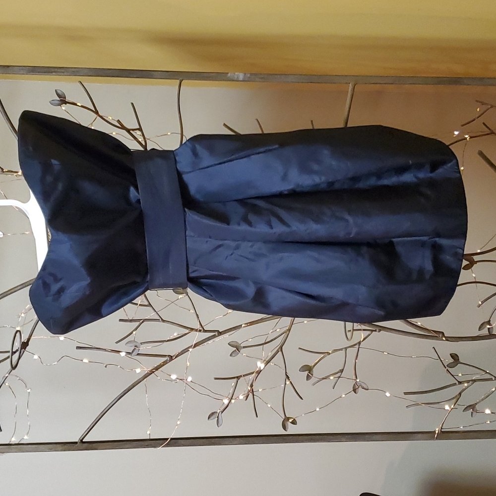 HOT strapless navy blue cocktail dress